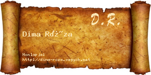 Dima Róza névjegykártya