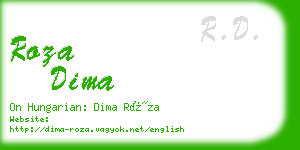 roza dima business card